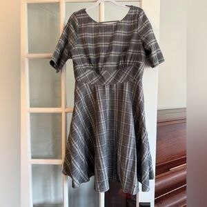 Hell Bunny Women’s Plaid Fit-and-Flare Dress